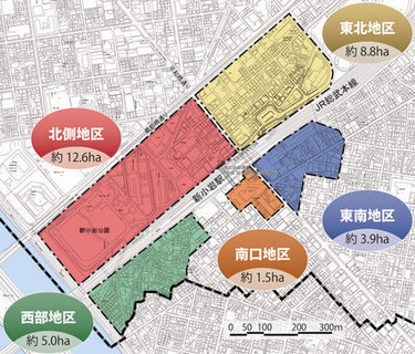 街づくり計画位置図（地区別）
