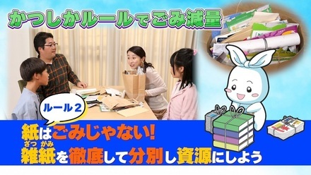 雑紙（ざつがみ）を徹底して分別し、資源にする　画像