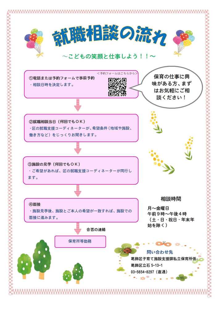 就職相談の流れの資料