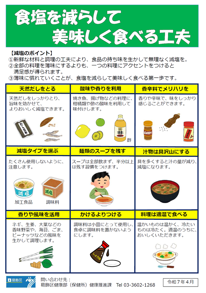 食塩、とりすぎていませんか？2