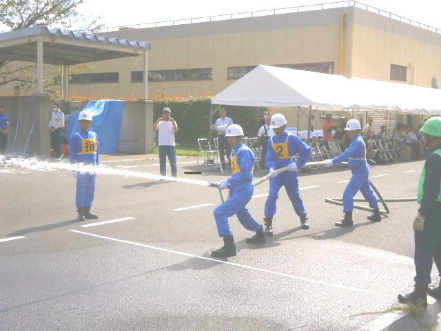 C級軽可搬消防ポンプ操法の模様