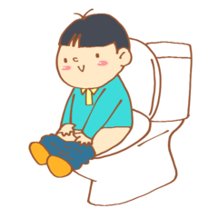 といれでうんちするこども