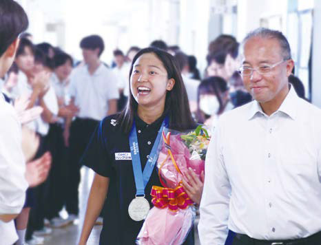 成田さん常盤中学校訪問3