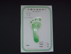 足形の見本です。