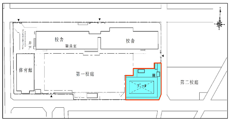 東綾瀬小配置図