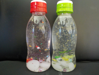 キラキラボトルの見本の写真