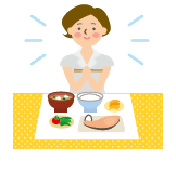 食事をする人