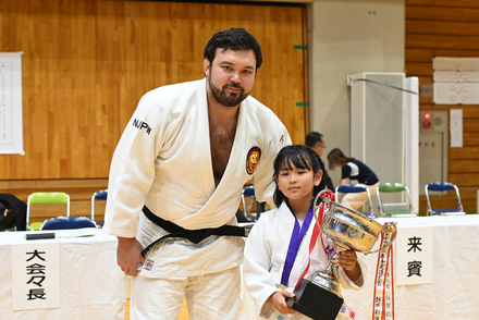 ウルフアロン杯葛飾区民春季柔道大会 ウルフアロンさんトークショーの写真