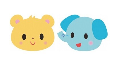 くまちゃんぞうさんのイラスト